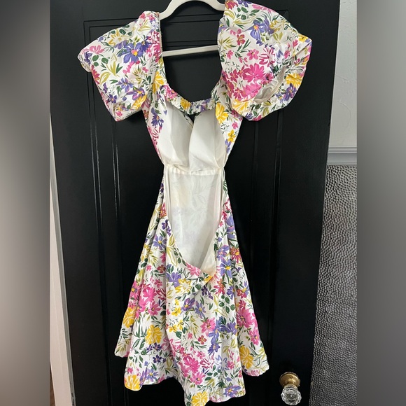 REVOLVE Clarita Dress Pink & Yellow Multi Floral - Picture 3 of 5